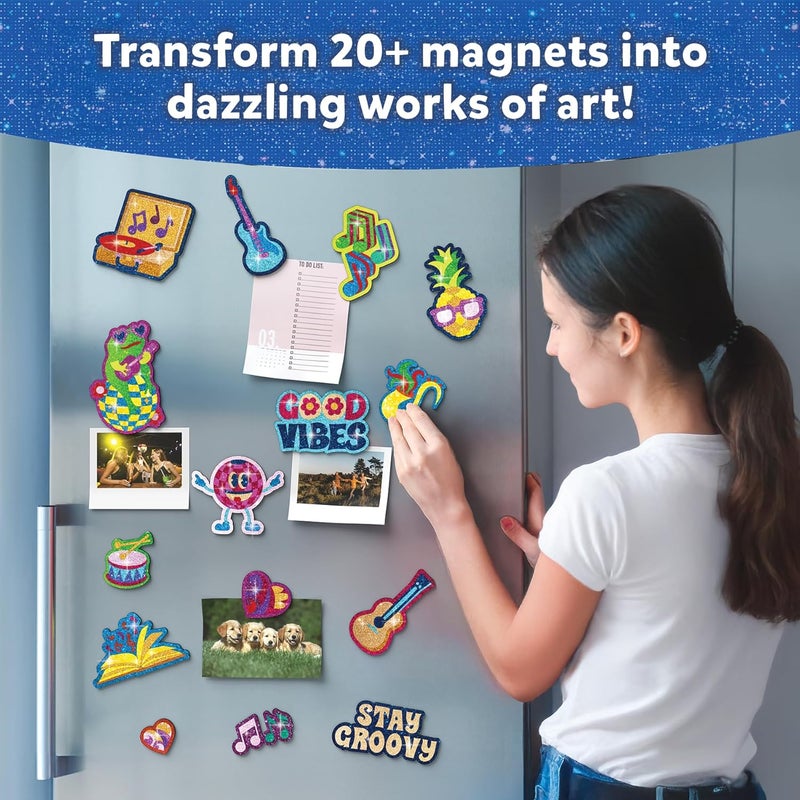 Skillmatics Foil Fun - Good Vibes, 20+ DIY Foil Art Magnets, Mess-Free Craft Kit, 60+ Foam Stickers, Creative Activity for Kids, Tweens, Teens (Ages 7-13), Adults, Gifts, Travel, Party Favor - Image 4